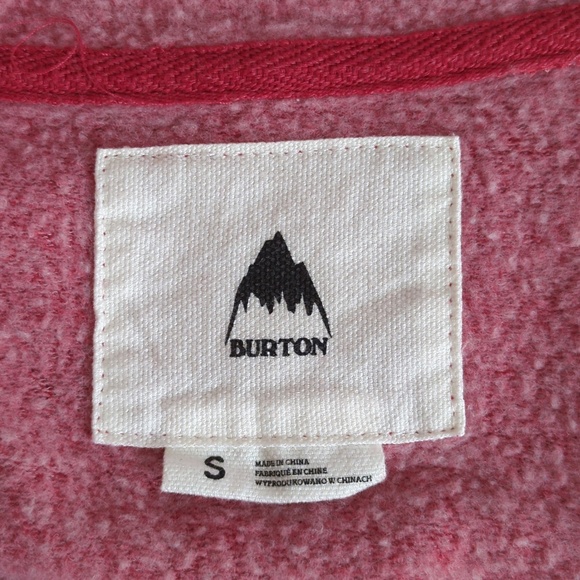 Burton Women’s Red Full Zip Hoodie SZ S - Picture 4 of 14